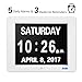 Digital Calendar 15.6 inch Digital Calendar Day Clock with Clear Large Non-Abbreviated Day & Month Wall Hanging or Desk/Shelf Clock Dementia Clock Pefect for Memory Loss Elderly Seniors Mother's Day