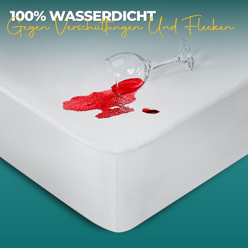Wasserdichter Matratzenschoner, 135x190 cm Matratzenbezug Rundum elastisch