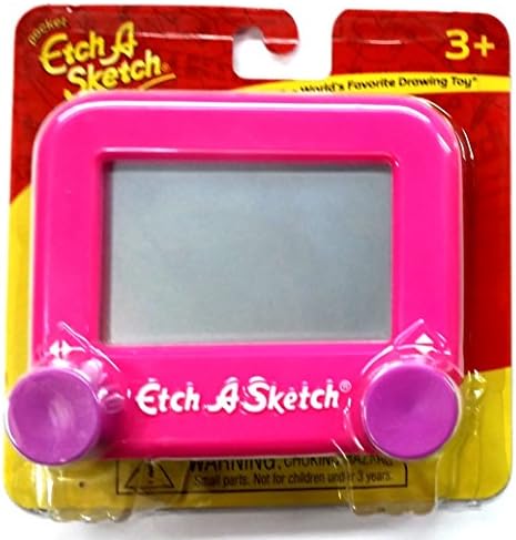 Ohio Art Pocket Etch A Sketch (Pink with Purple Knobs)