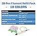 Induxpert 3D Pen ABS Filament Refill Pack | Doodler, Printer Pen Refills | Drawing, Writing, Scribbler Creating Toy Pen for Kids Color Filament Refill