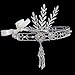 BABEYOND 1920s Flapper Headband Great Gatsby Inspired Art Deco Headpiece Vintage 20s Flapper Gatsby Accessories Silver Tone (Style 1)
