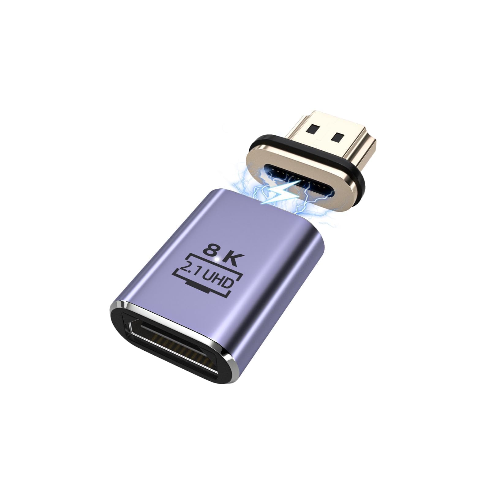 IVIVTOR 8K magnetic hdmi connector - 4K@120Hz HDMI cable 2.1 Male to Female support HDTV PC Laptops Monitors - Straight
