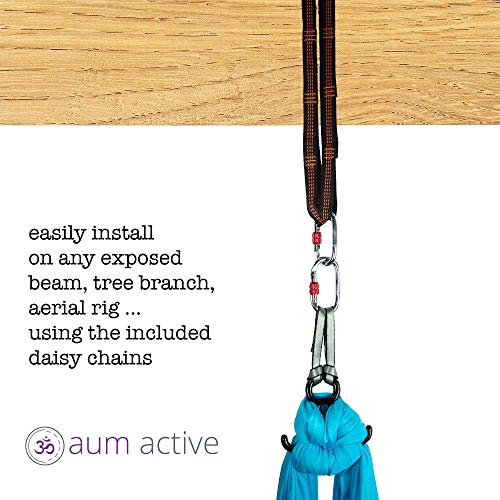 Aerial-Silks-Beginner-Kit-Acrobatic-Flying-Dance-Yoga-Trapeze-Aerial-Yoga-Hammock-Swing-Includes-9-Yards-of-Aerial-Tricot-Fabric-Hardware-Guide-Suitable-for-Rigging-Point-Upto-13ft