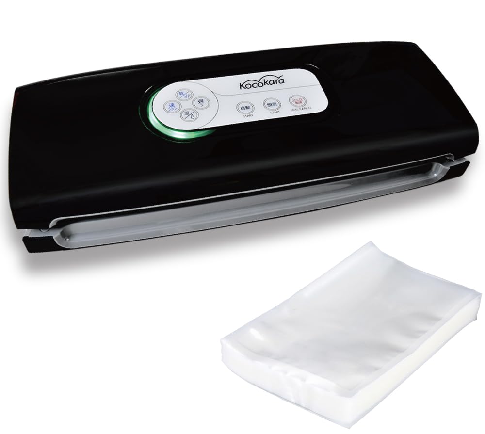 Kocokara 真空パック器 真空パック機 脱気シーラー シーラー 【吸引力85Kpa】 【専用袋100枚をプレゼント】 業務用 家庭用 乾湿両用 軽量設計 簡単操作【日本正規品・保証付き】商品画像