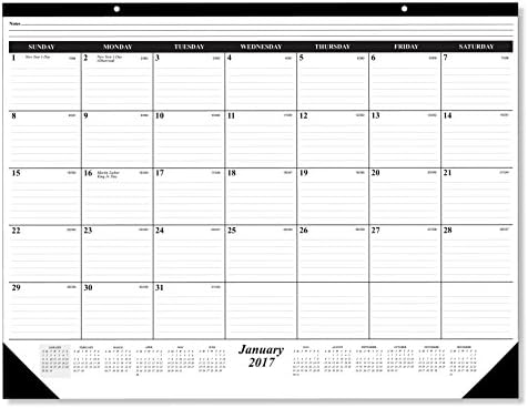 3 DAYS ONLY! BUY ONE GET ONE F R E E ! ! 12 Month Deskpad / Wall Calender January December 2017; Great Durable Quality Beautiful Ruled For your Memos; 17 x 22 Inches