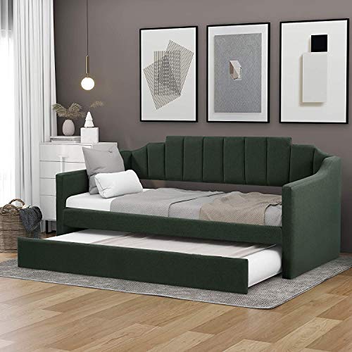 Harper & Bright Designs Daybed with a Trundle,Upholstered Daybed with