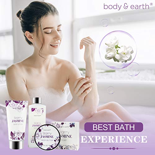 Bath Gift Set for Women Luxurious 8 Pcs Bath Set with Jasmine Scented