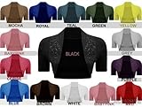 Xclusive Collection Women's Beaded Short Sleeve Bolero Crop Cardigan Top
