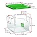 Rubbermaid Commercial Products 1980997 Square Plastic Food Storage Container, Blue Label, 12 quart, Clear