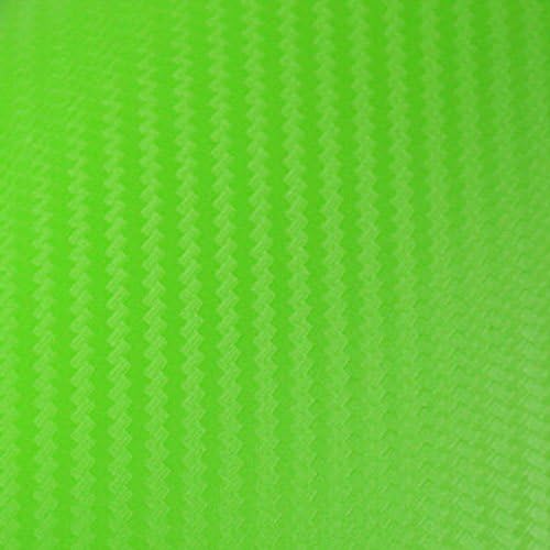 1 Sheet 20x50inch 3D Carbon Fiber Vinyl for Automotive Motorcycle Laptop Mobile Devices Front hood Decoration (Green)