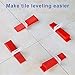 MOONWELL Tile Leveling System 1/16 Inch 200 Tile Spacers 100 Tile Wedges and a Tile Plier