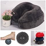 Neck Pillow Travel Cushion Memory Foam With Strap and massage ball