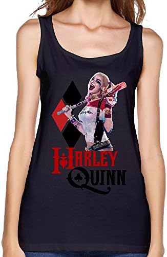 YILAI Women's Suicide Squad Harley Quinn Tank Top Black