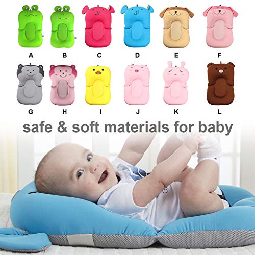 Soft Baby Bath Pillow,Beautyolove Infant Floating Anti-Slip Lounger Air Cushion Seat Tub Support Bather Bathtub Pad (L) - Thumbnail 7