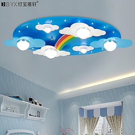 Jj Moderne Led Deckenleuchte Einladend Wolken Rainbow Kinderzimmer Lampe Led Deckenleuchte Fur Jungen Und Madchen Beleuchtung Lampen 730 400 120mm Cartoon Blau 220v 240v Amazon De Beleuchtung