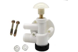 KIPA 385314349 RV Water Valve Assembly Camper Trailer Boat Toilet Repair Kit for Sealand EcoVac Vacuflush Pedal Flush Toilets, Replacement for Most Dometic Foot Pedal Toilets Except 300 310 320 Model