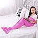 Mermaid Tail Blanket Girls Toys and Christmas Gifts Handmade Knitted Living Room Sofa Throws Perfect Birthday Present for Any Girls 55.18 Inch X 27.56 Inch (Kids-Purple Pink)
