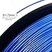 TIANSE PLA 3D Printer Filament, 1.75mm Diameter Tolerance +/- 0.03 mm, 2.2lb Spool, Blue