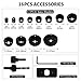 Zantle Hole Saw Kit for Wood- 16 Pieces 3/4''-5'' Full Set in Case with 1pcs Hex Key, 2pcs Mandrels and 1pcs Install Plate for PVC Board Plastic Plate Drilling Drywall and Soft Wood