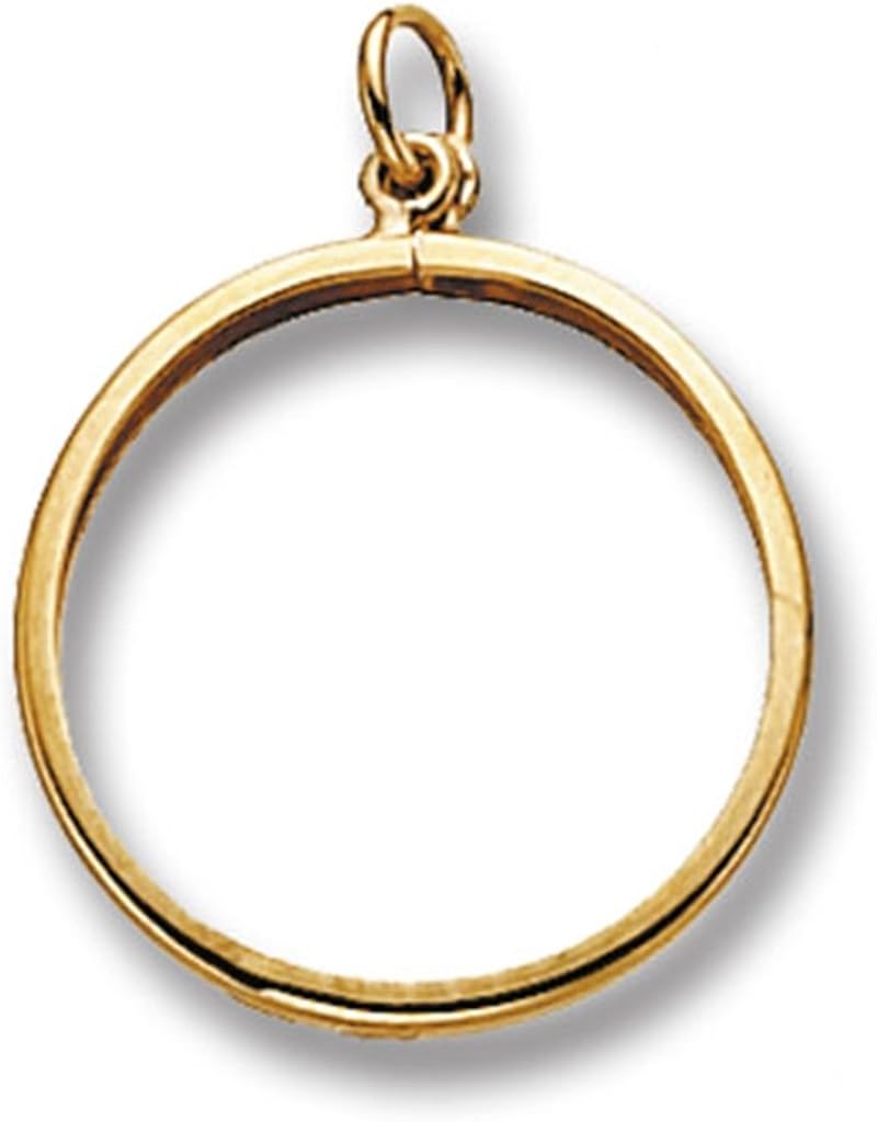 9ct Gold Half Sovereign Mount Pendant On A 16 Inch Belcher Necklace