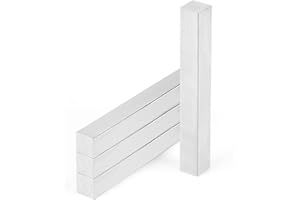 MANCHAP 4 PCS 1 x 1 x 8 Inch Square Aluminum Bar, 25 x 25 x 200 mm Aluminum Flat Bar, 6061 General Purpose Plate, T6511 Solid New Mill Stock