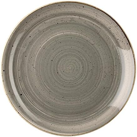 Churchill Stonecast Round Coupe Plates Peppercorn Grey 185mm