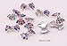 3D Nail Art Charms,Fashionclubs Glitter Bow Rhinestone Nail Art Sticker Decoration,Nail Tip Pendant Decal DIY Decoration,30-Pack