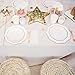 Fire and Creme Stars Foiled Party Paper Plates Gold White Pink Ombre- Pack of 8 (Small)