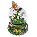 Elanze Designs Butterfly 100MM Resin Stone 3D Musical Water Globe Plays Tune in The Garden