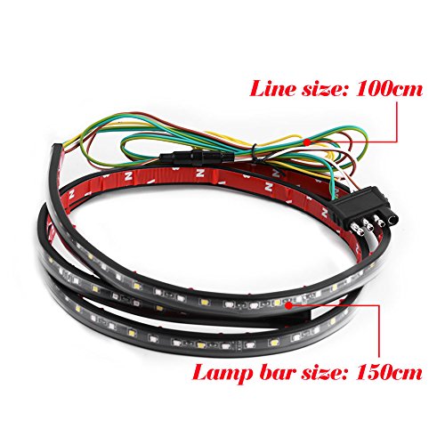 image for YINTATECH Tailgate Light Bar Strip 60 Inch 150CM 12V DC Red and White 
