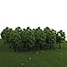 20pcs Plastic Model Trees Train Railroad Scenery 1:100 Dark Green