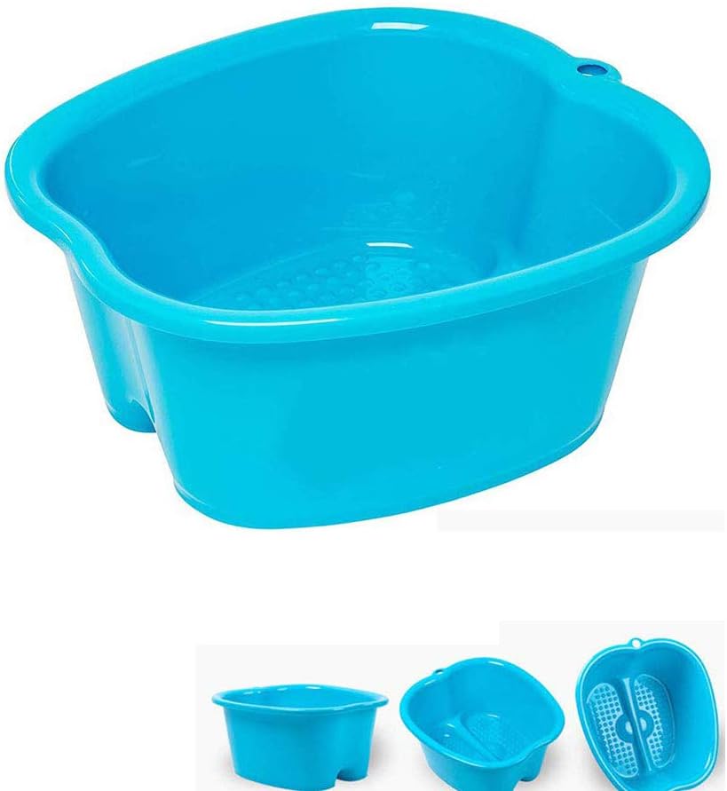 Sweetdecor Large Foot Bath Spa Tub Thick Sturdy Plastic Foot Basin for Pedicure and Massage