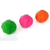 Hartz DuraPlay Ball Squeaky Latex Dog Toy, Neon Green, Neon Pink &amp; Neon Orange, Large 3 Count Pack
