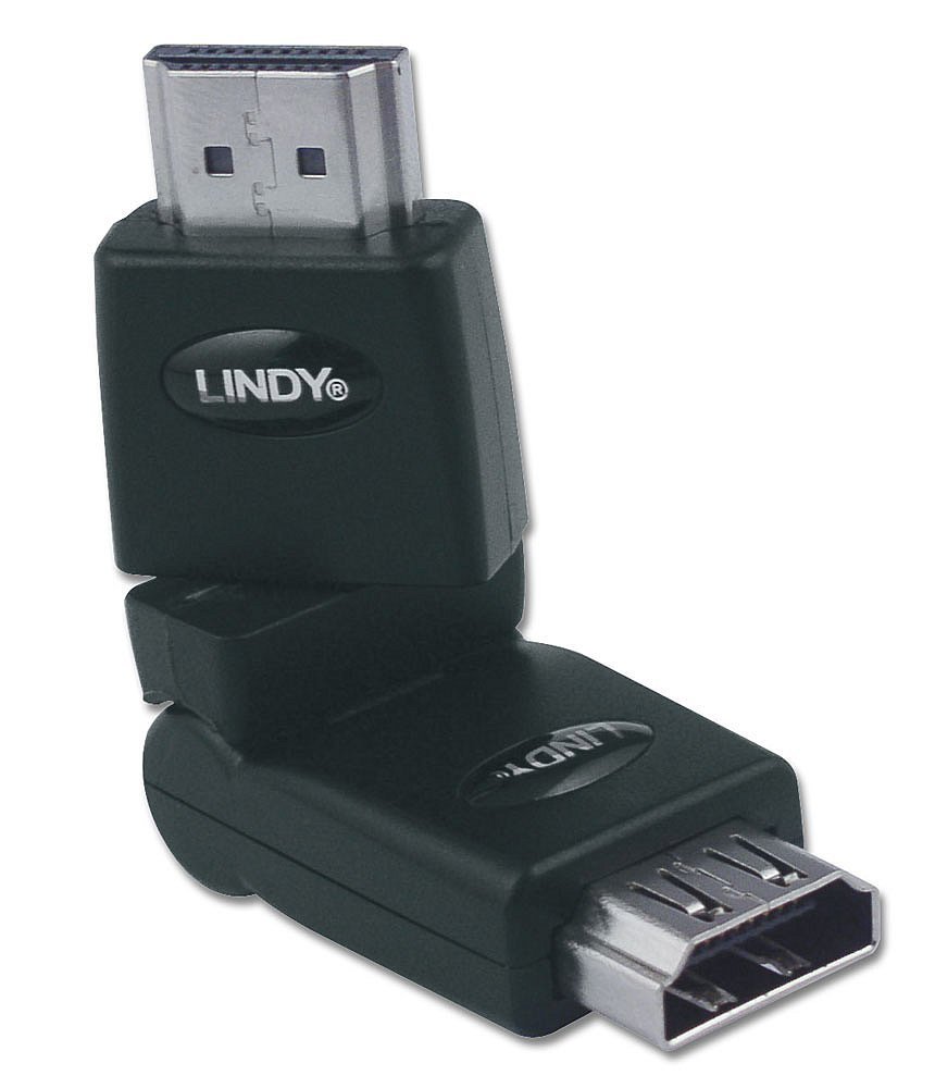 LINDY HDMI 360 Degree Adapter HDMI Male to Female