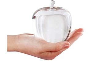 H&D HYALINE & DORA Crystal Glass Apple Paperweight 80mm(Clear)