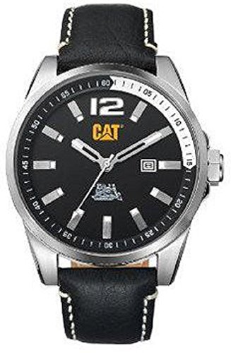 Cat oslo men s watch black dial 45 mm black leather strap wt14134…