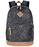 SAMGOO Unisex Lightweight Canvas College Backpacks Hiking Laptop Backpack Travel Rucksack Schoolbags School Book bag Daypack