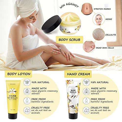 Gift Baskets for Women, Vanilla Spa Gifts for Women, 15pcs Bath and Body Gift Set with Bubble Bath, Relaxing Gifts for Women, Birthday Gifts for Her, Mom, Friends, Sister, Coworker, Wife, Girlfriend