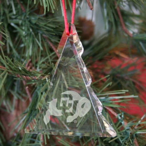 Clemson Tigers Round Crystal Christmas Ornament