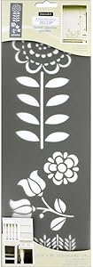 DecoArt Folk Flowers Americana Decor Stencil 6x18