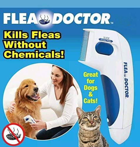 JCW Flea Doctor Comb,Electric Head Lice Comb,Head Lice Removal Pet Cleaning Capture Tool Dogs & Cats
