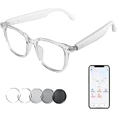 GenXenon AI Smart Glasses, Bluetooth Translation Glasses for Men and Women | Photochromic Sunglasses, 165 Translations, Music Playback, Meeting Analysis, Hands-Free Calls, UV &amp; Blue Light Protection