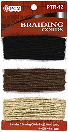 MayaBeauty PGM Hair Braiding Cords Black Brown Beige 3 Pack