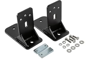 RHINO RACK Rhino-Rack Awning Brackets for Batwing Full Size, Batwing Compact, and Sunseeker Awnings, Fits on Pioneer Platforms & Vortex Bars, 2 Brackets + Hardware, Stainless Steel, Powder Coated Black (43259)