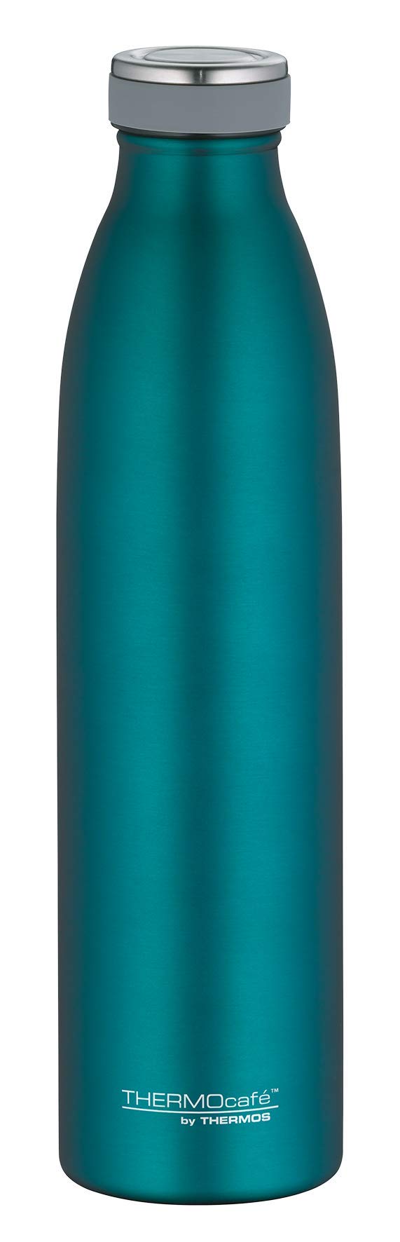 ThermoCafé drinking bottle, insulated water bottle, insulated bottle, thermos flask, Stainless Steel, Mat Teal, 0,75 l