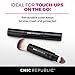 Premium Double Ended Retractable Kabuki Makeup Brush - Synthetic Vegan Cruelty Free Bristles - For Loose Powder Cream and Liquid Make Up - Travel Set