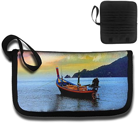 Sailing Boat Travel Passport Wallet Document Organizer Card Case