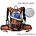 MIRACOL Hydration Backpack with 2L Water Bladder, Thermal Insulation Pack Keeps Liquid Cool up to 4 Hours, Prefect Outdoor Gear for Skiing, Running, Hiking, Cycling (Dark Orange)