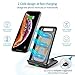 Fast Wireless Charger, TECHDOTY Qi Charge Wireless Charging Stand Compatible iPhone Xs Max/Xs /Xr/X/8/8 Plus, Galaxy S10/S10 Plus/Note 9/S9/Note 8/S8/ S7 S7 Edge/S6 Edge Plus/Note 5 (No AC Adapter)