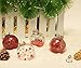 AMS 24ct Clear Christmas Ball Ornaments, 2.76''/70mm Shatterproof Hanging Xmas Balls Baubles Set for Christmas Tree with Stuffed Delicate Decorations for Wedding Christmas (Red)